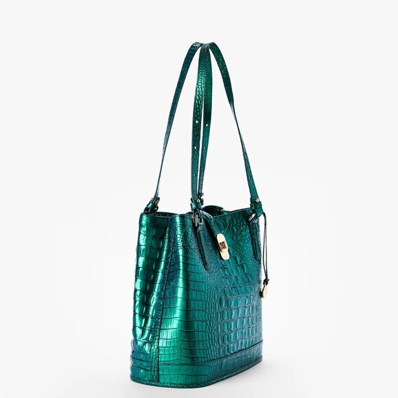 SET: ✅ Brahmin Mystic Green Set: Fiora Bag & Cordelia Wallet✨ NWT, COA & DUSTBAG - Picture 5 of 17